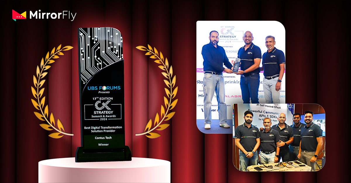 CONTUS TECH Honored as Top Digital Transformation Solution Provider at the 17th CX Strategy Summit & Awards